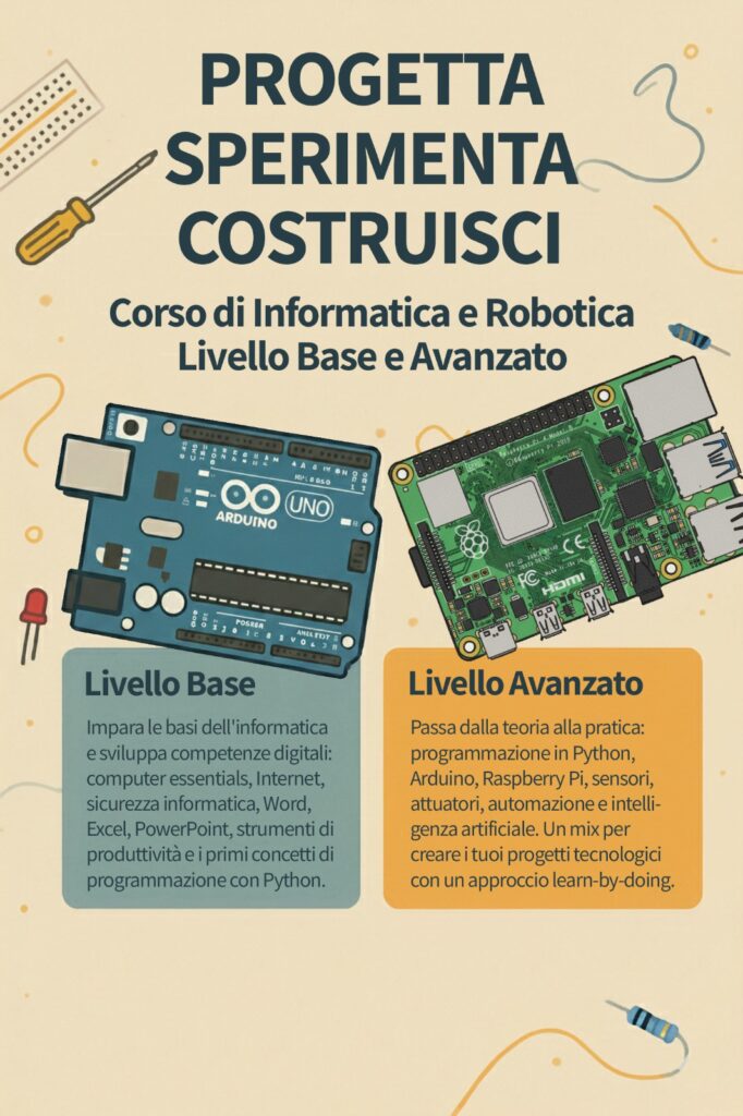 Progetta, Sperimenta, Costruisci: corso in Informatica e Robotica per il Licei! Immagine Corso LICEI Progetta Sperimenta Costruisci